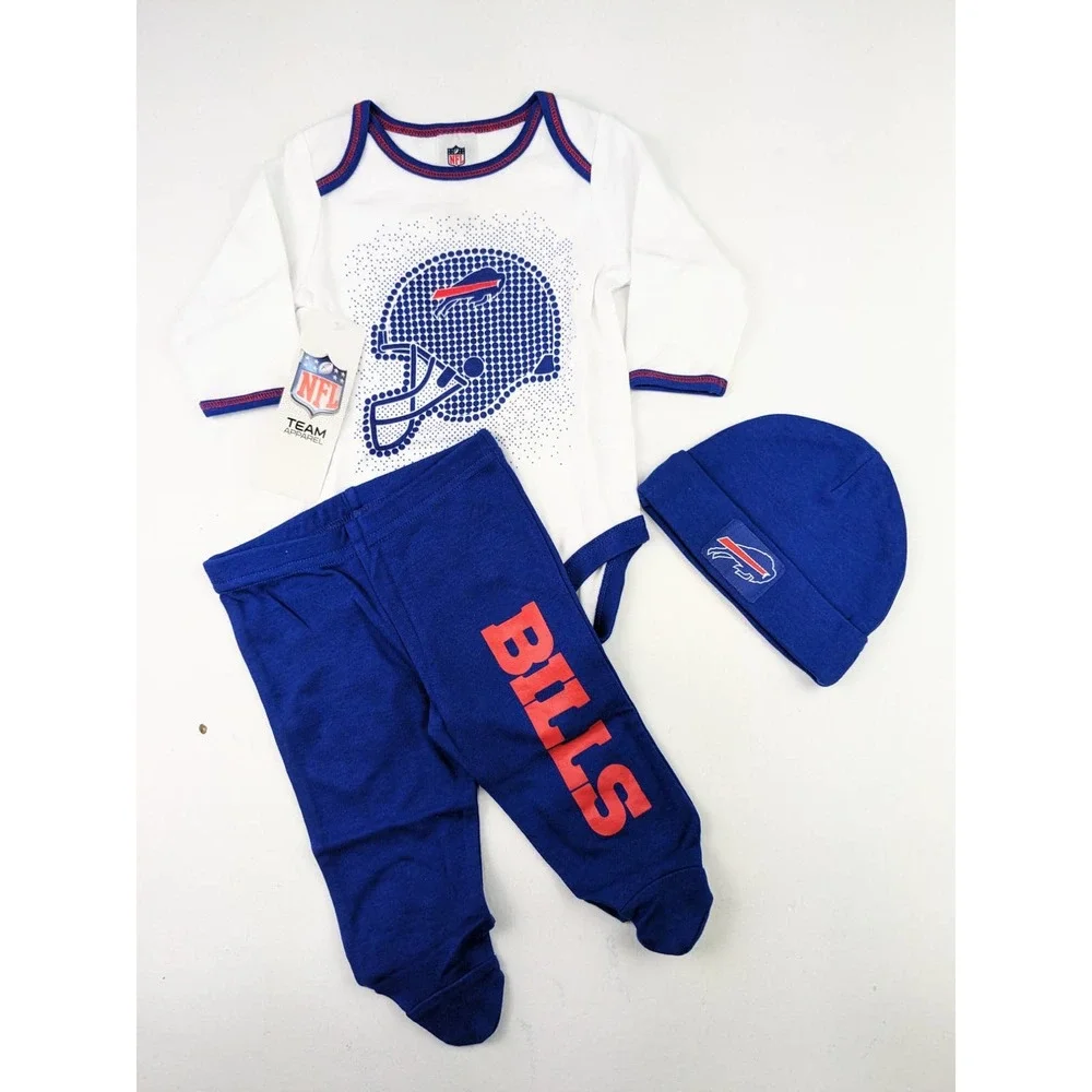 Buffalo Bills Bodysuit/Pants & Hat Set